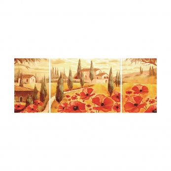 Пазл-триптих Маки Тосканы, 1000 деталей