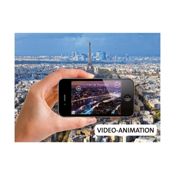 Пазл с видео-анимацией Крыши Парижа, 1000 деталей