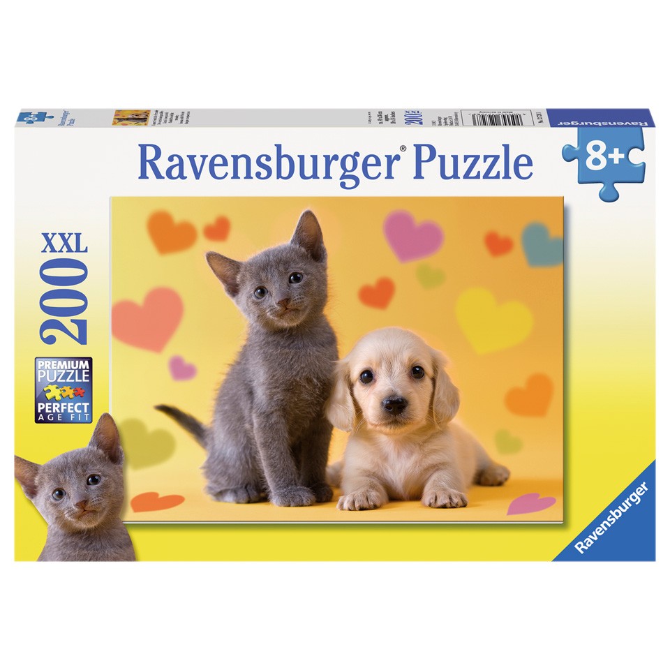 Друг 200. Пазлы Ravensburger 200. Пазл неразлучные друзья. Пазл Ravensburger друзья-щенки (14659), 500 дет.. Пазл Ravensburger XXL парад кошек (10527), 100 дет..