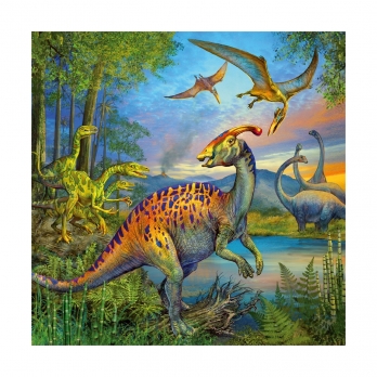 Пазл Динозавры, 3х49 деталей